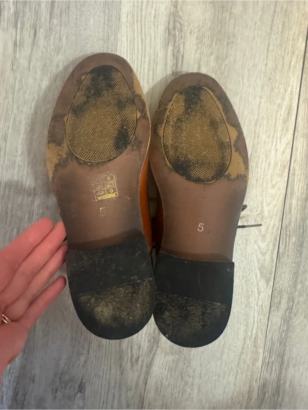 Bruno Marc Kids Tan Leather Dress Oxfords